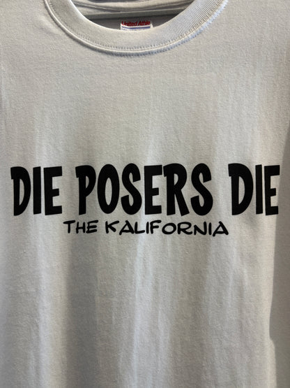 THE KALIFORNIA「KUSTOM KULTURE WORD TEE」THE NASH.氏監修「DIE POSERS DIE」ホワイト
