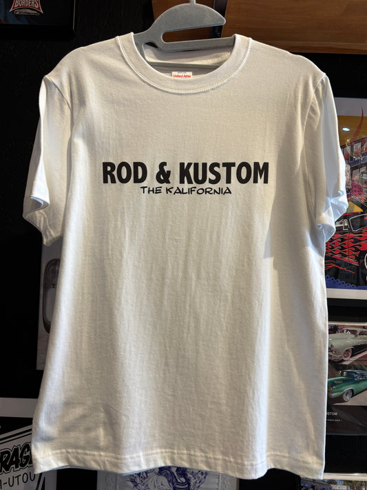 THE KALIFORNIA「KUSTOM KULTURE WORD TEE」THE NASH.氏監修「R＆K」ホワイト