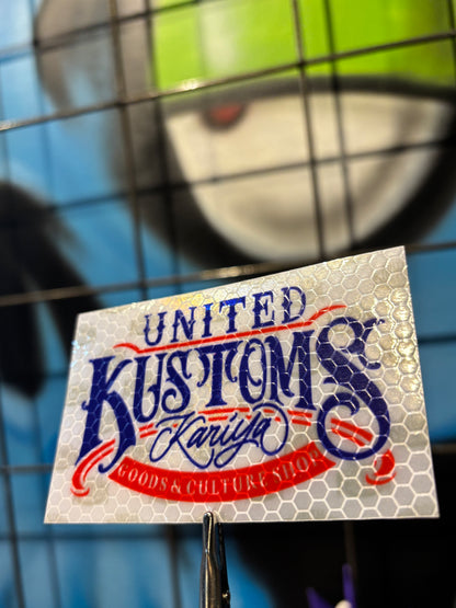 UNITED KUSTOMS 「LOGO Reflector sticker」
