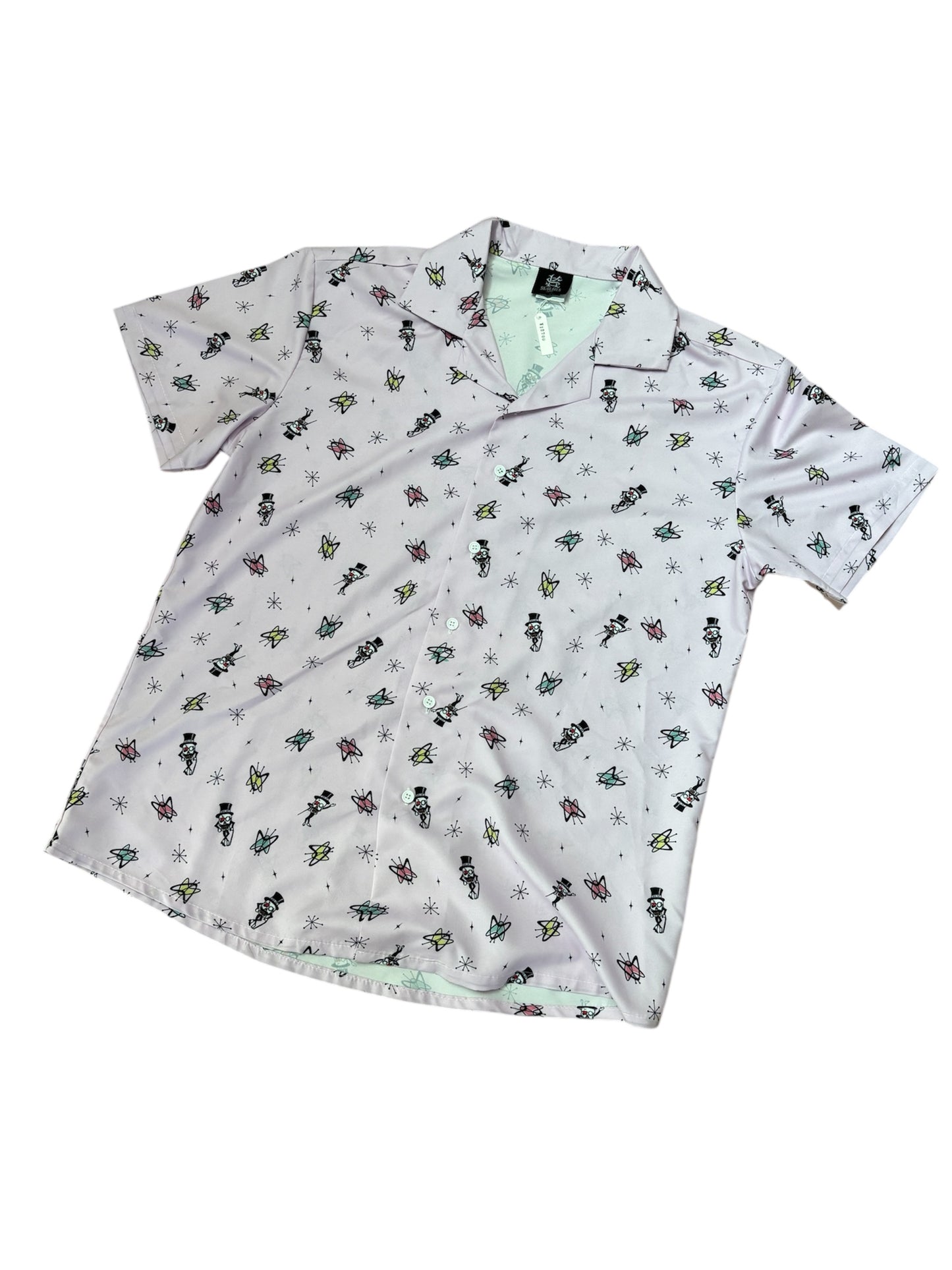 SK OLDIES pattern shirt  "Original skull & butterfly"