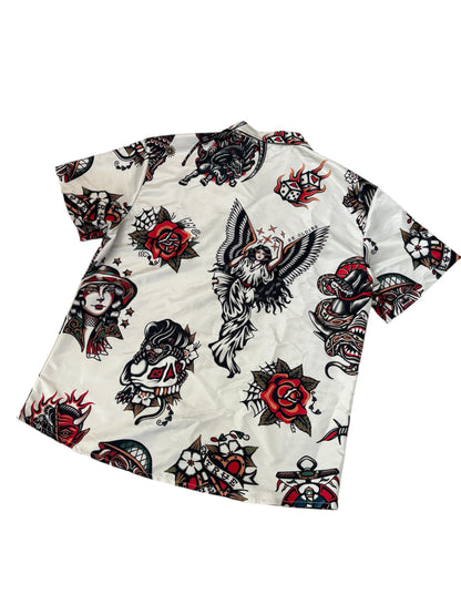 SK OLDIES pattern shirt　"OLD SCHOOL"